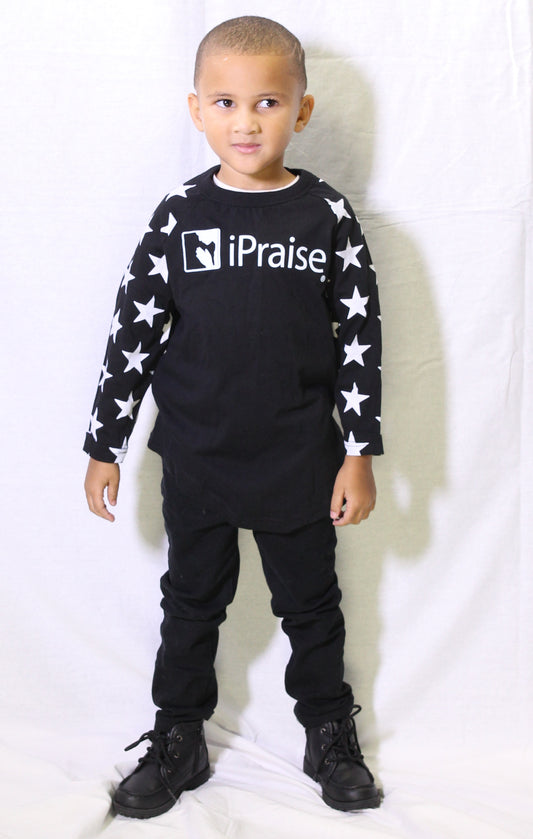 Kids Raglan iPraise Shirt w/ Stars