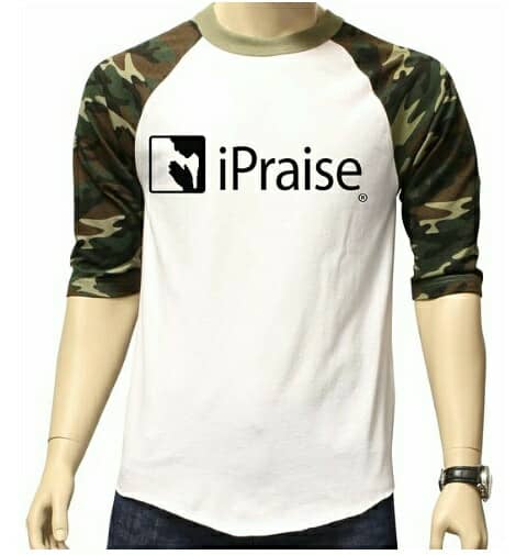 3/4 Sleeve iPraise Camo Shirt
